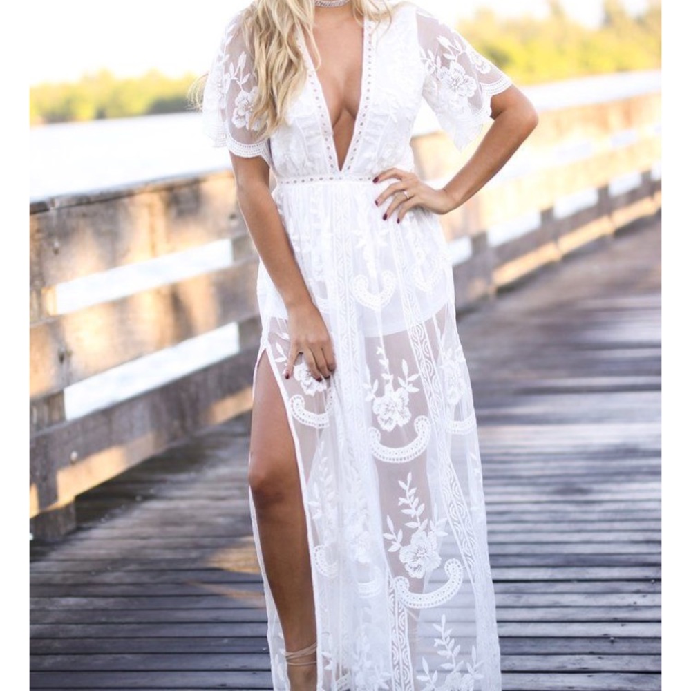 White lace romper/dress